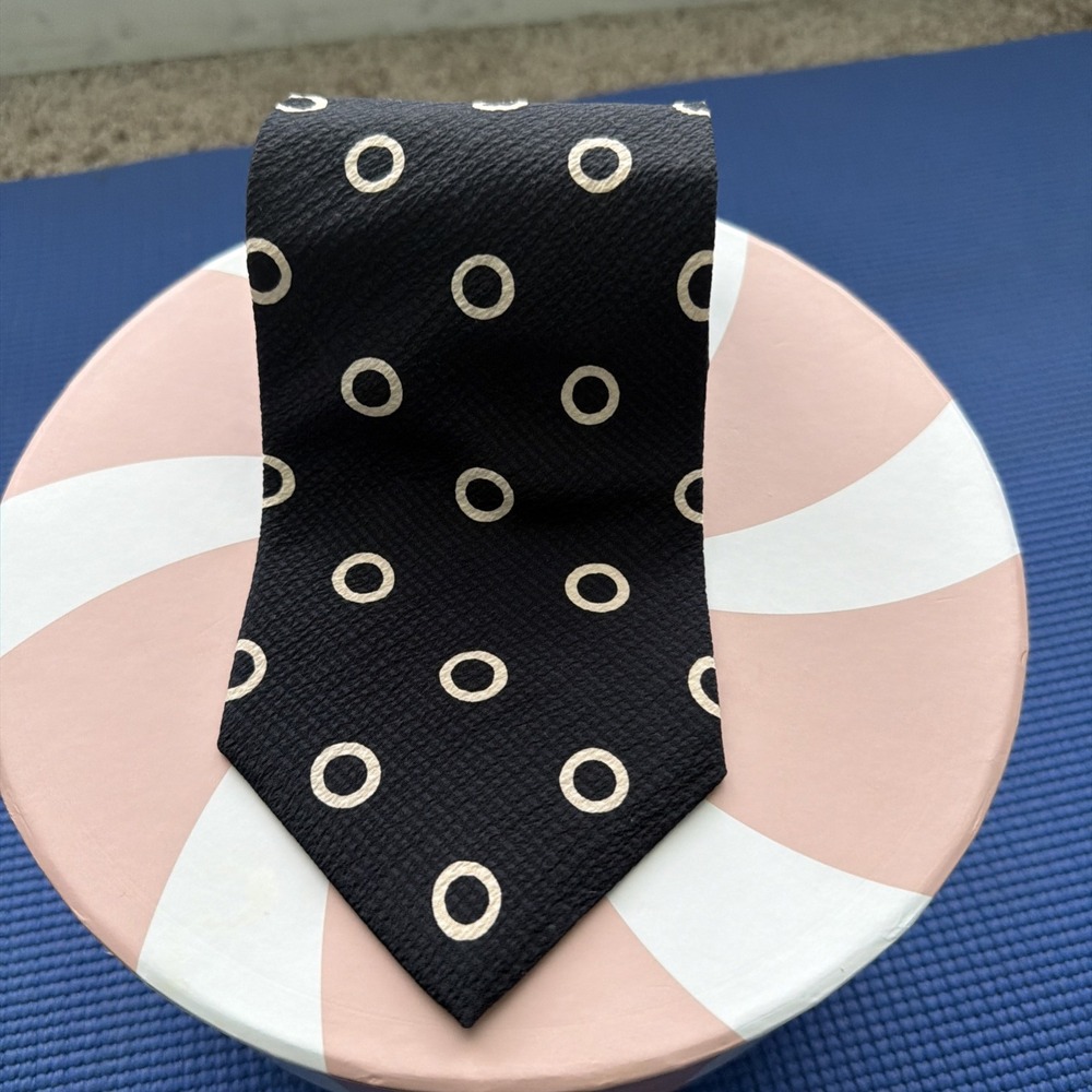 BRAEMORE-Men's blackesh Blue 100% Italian Silk Tie 4" W x 58" L, MADE IN CANADA